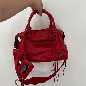 Balenciaga Small red city tote